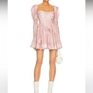 Evermore Floral Mini Dress in Soft Pink Floral